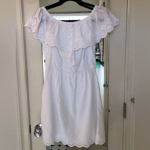 💖 White Cotton Mini Dress